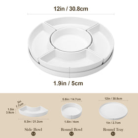 MALACASA chips and dip serving tray showing partitioned compartments for variety