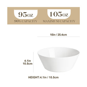 MALACASA deep porcelain bowls highlighting generous salad portions
