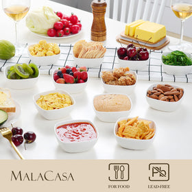 MALACASA dipping sauce ramekins enhance condiments, olives, jams, and spreads.