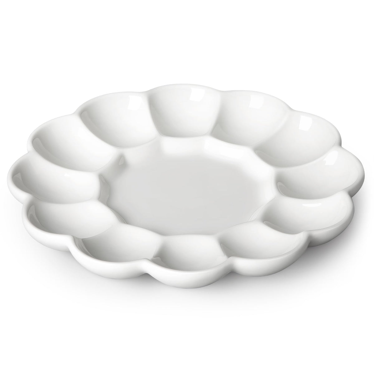 MALACASA deviled egg tray 12 holes for stable, stylish serving