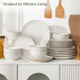 Malacasa dishwasher and microwave safe dinnerware for busy homes