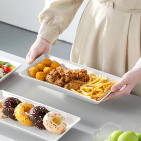 Malacasa porcelain trays are dishwasher safe for easy cleanup
