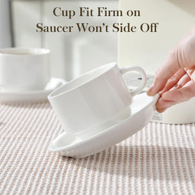 MALACASA dishwasher- and microwave-safe porcelain for easy care.