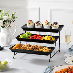 Malacasa porcelain trays dishwasher-safe for easy cleaning.