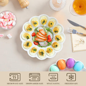 MALACASA Easter egg holder plate ideal for festive table arrangements