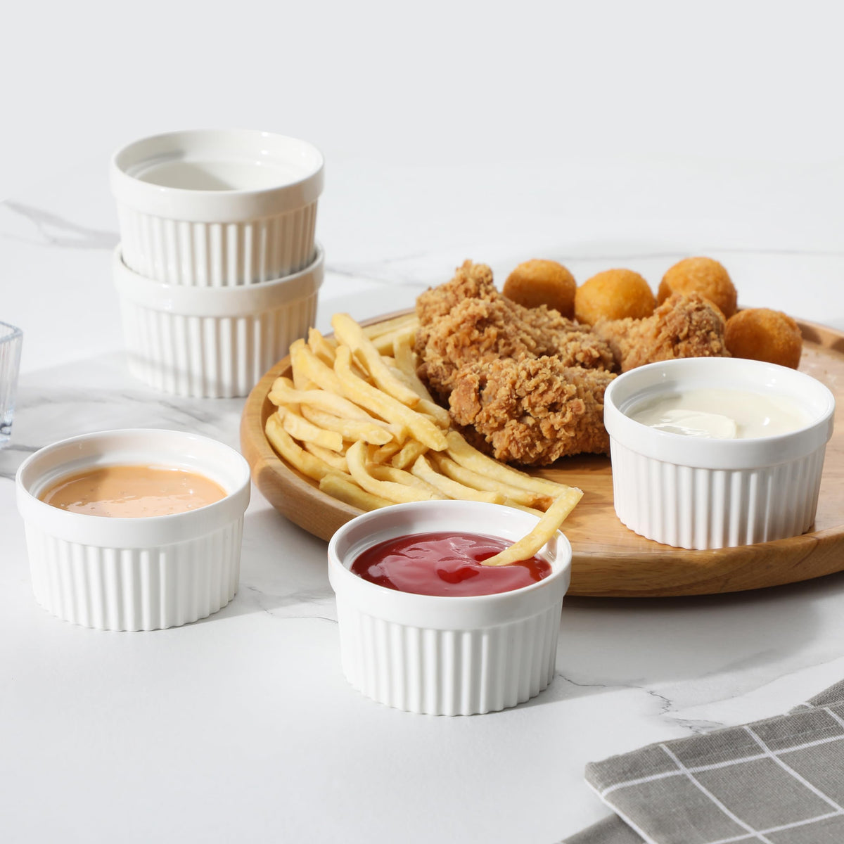 Malacasa eco-friendly porcelain dessert cups reduce plastic use