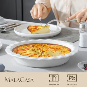 MALACASA non-stick pie pan for easy release and serving
