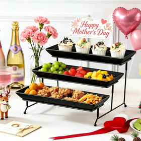 Malacasa fruit and dessert tray display ideal for parties and gatherings.