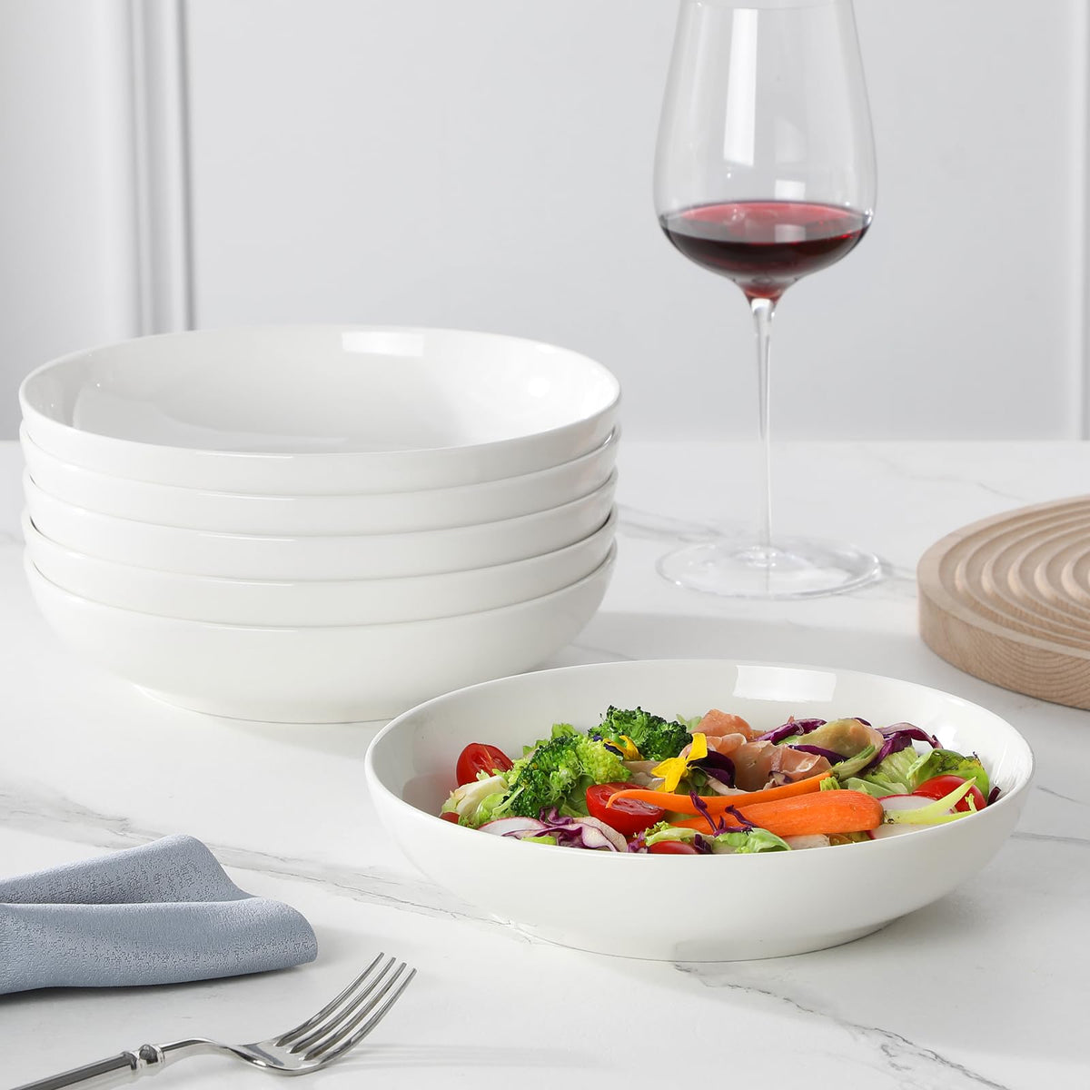 MALACASA gift-ready pasta bowls set, ideal for housewarmings and celebrations.