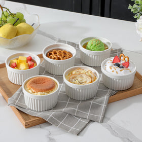 MALACASA Glidecoat glaze ramekins: easy-to-clean surface after baking and serving