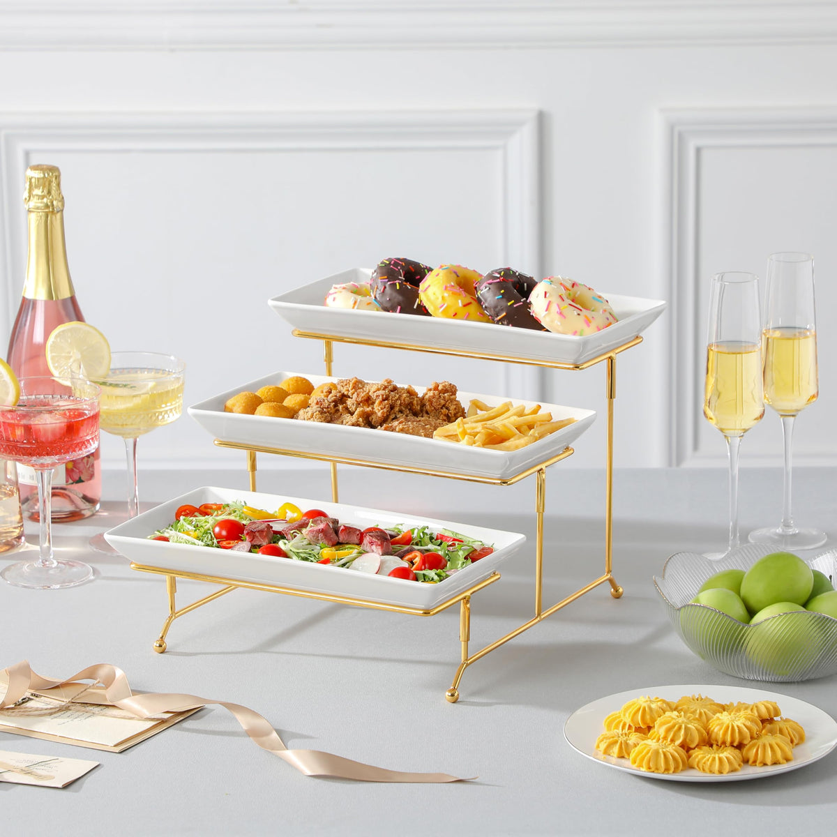 Malacasa serving stand for indoor and outdoor entertaining