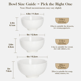 MALACASA ivory glaze dining bowls elevate everyday meals