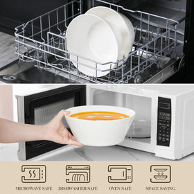 MALACASA large bowls microwave-safe for quick reheats