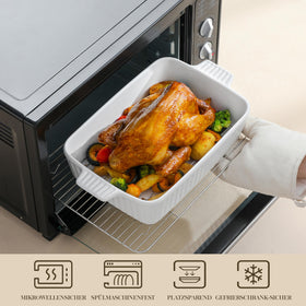 MALACASA large 142 oz capacity for family meals and leftovers.