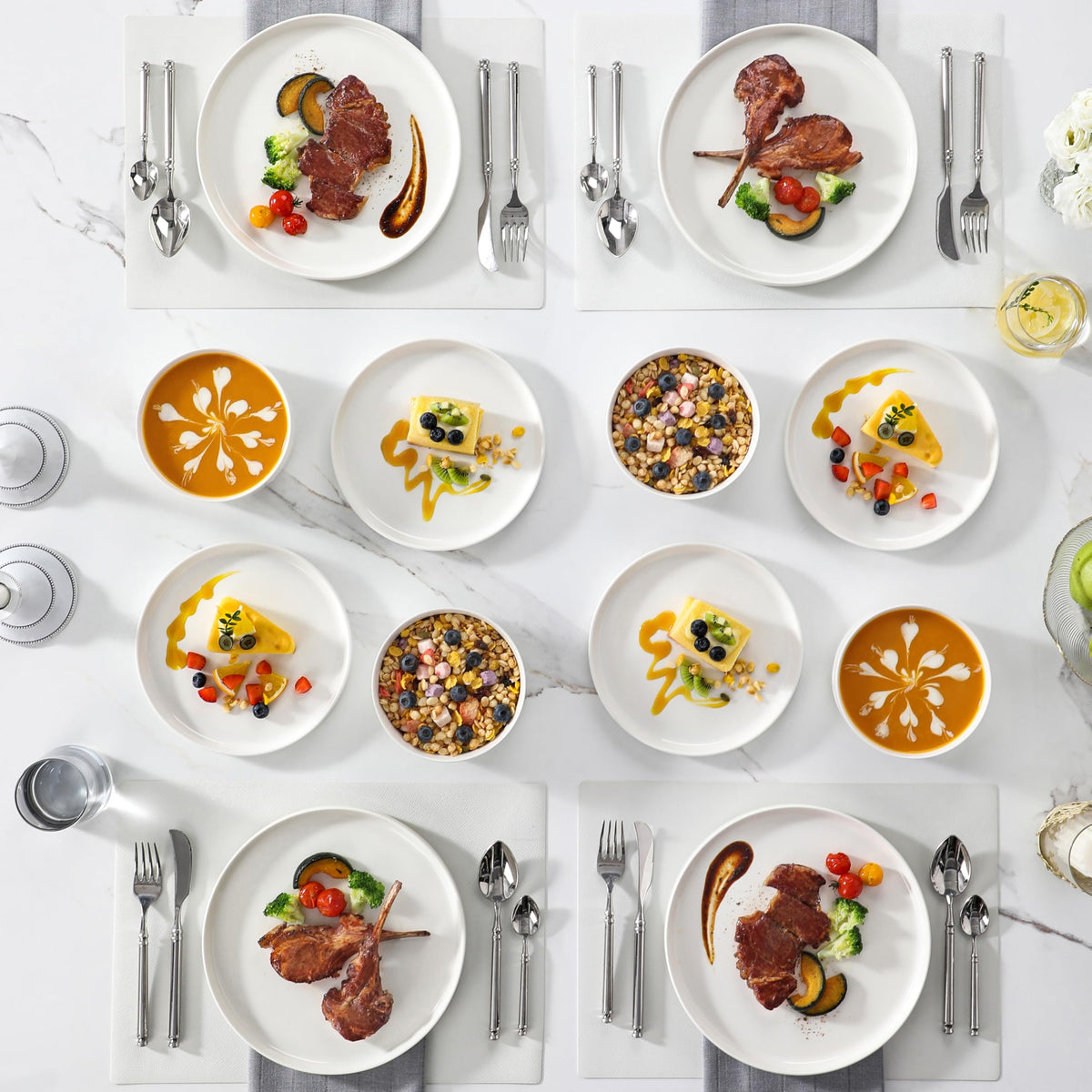 MALACASA Leah dishware in a dishwasher for effortless cleaning.