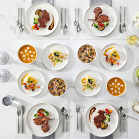 MALACASA Leah dishware in a dishwasher for effortless cleaning.
