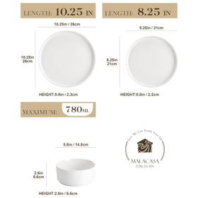 MALACASA Leah salad plate close-up highlighting bright surface for versatile serving.