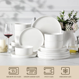 MALACASA LEAH cereal bowls with ample capacity for soups and cereals.
