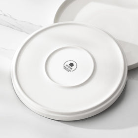 MALACASA LEAH 24-piece set elevates dining with modern white elegance.