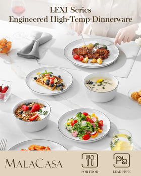 Malacasa Lexi cereal bowl with generous capacity.