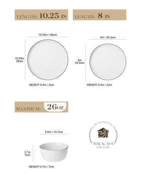 Malacasa Lexi salad plate for guest-ready table settings.