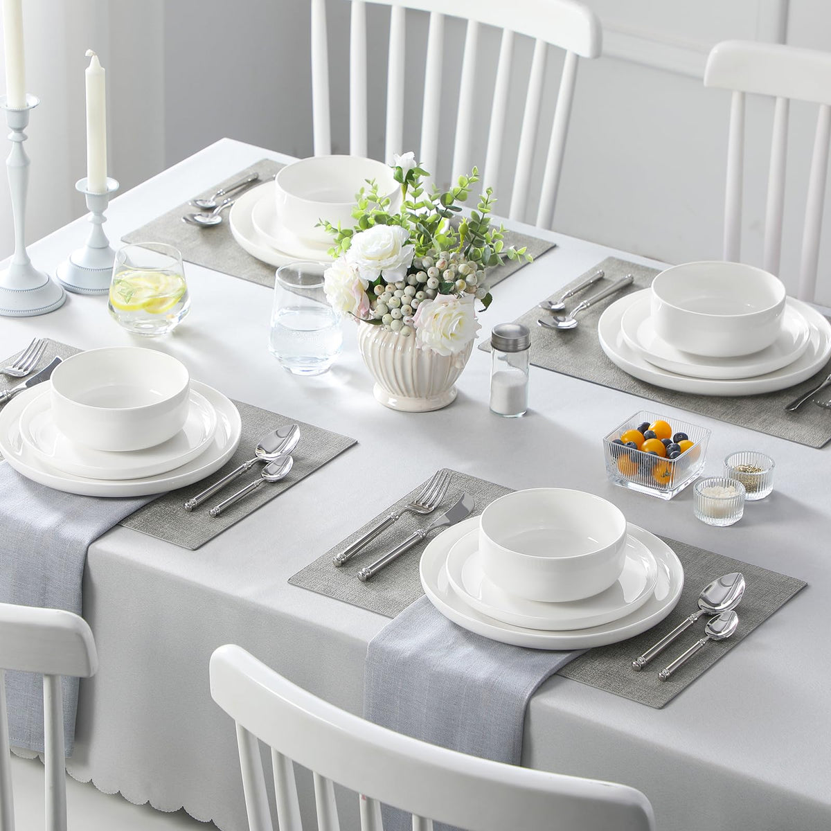 MALACASA LUNA dishware is dishwasher-safe for easy cleaning.