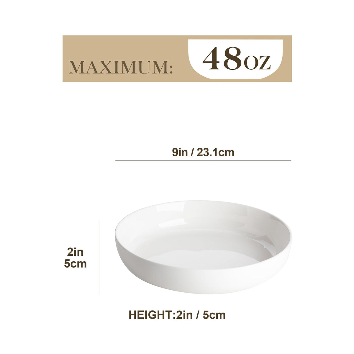MALACASA Luna 9-inch salad bowls stacked for space-saving convenience and versatile serving.