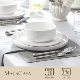 MALACASA LUNA cereal bowls with 26 oz capacity for morning meals