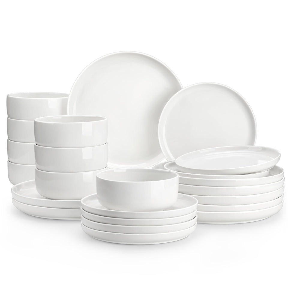 MALACASA LUNA dinner plates with a sleek 10-25 inch surface for family meals