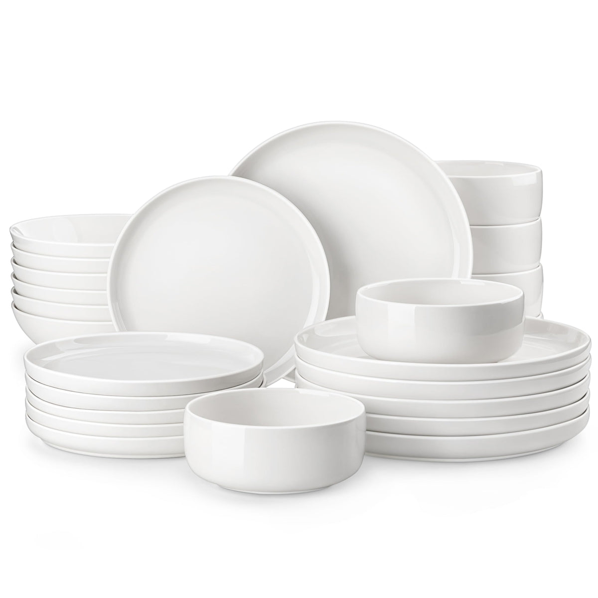 MALACASA LUNA dinner plate for everyday meals in durable porcelain