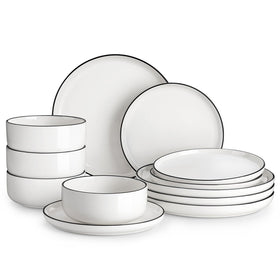 Malacasa Luna dinner plates—sleek design for everyday meals.
