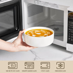 MALACASA LUNA bowls flat-lay table setup for versatile serving.