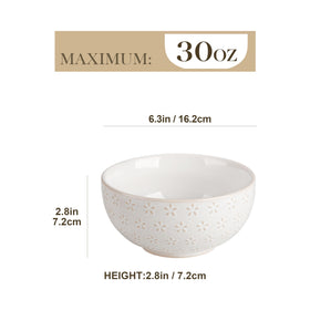 Malacasa Lydia 30-ounce capacity bowls for hearty servings