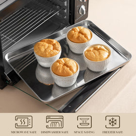 Dishwasher-safe MALACASA Lydia Arctic White bowls for easy cleanup.