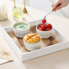 Durable MALACASA Lydia Arctic White bowls for daily use.