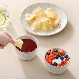 MALACASA Lydia Arctic White bowls ideal for sauces and dipping.