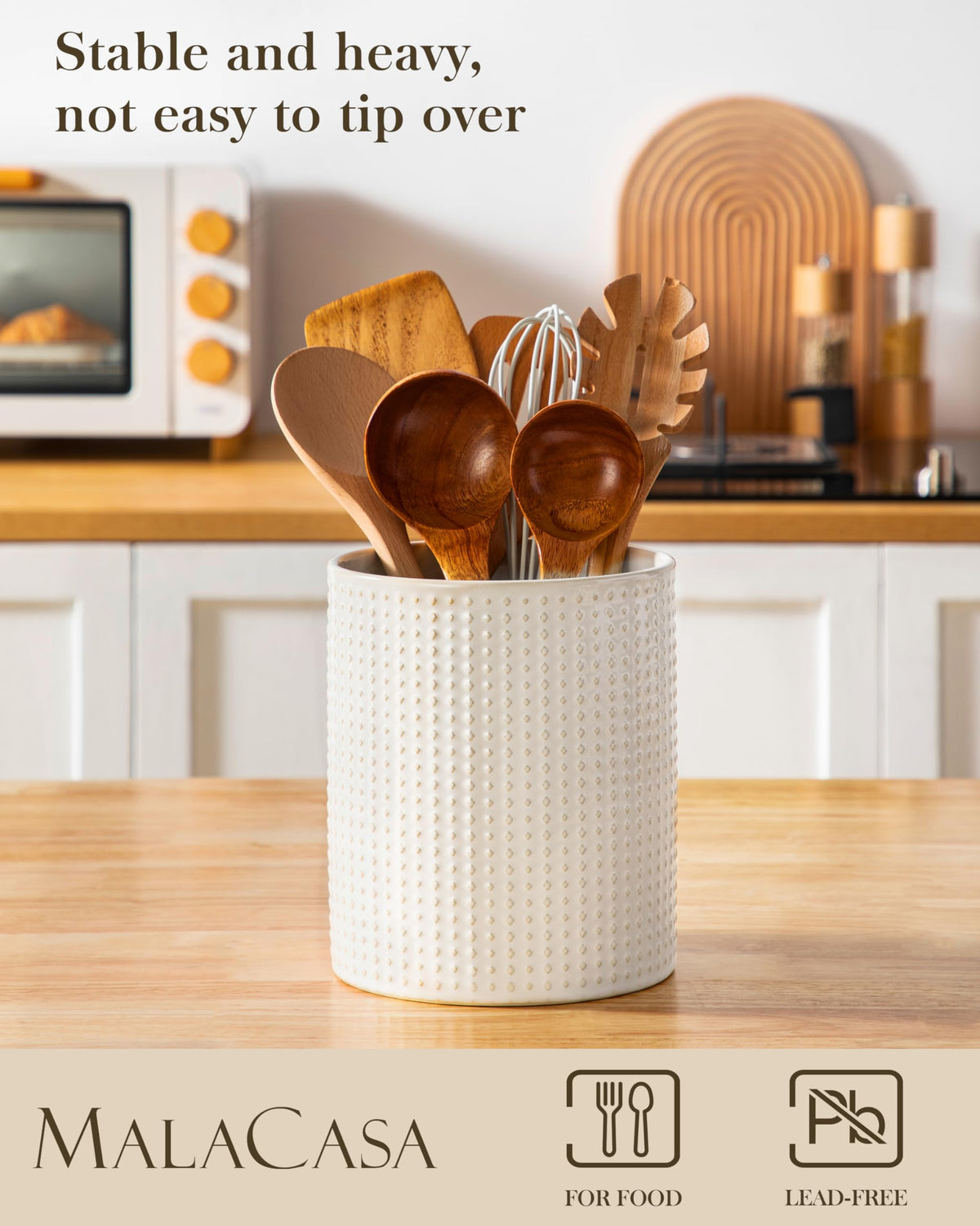 MALACASA Lydia diamond-embossed pattern adds modern texture to kitchen decor.