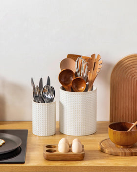 MALACASA Lydia durable ceramic surface cleans easily and resists tipping.