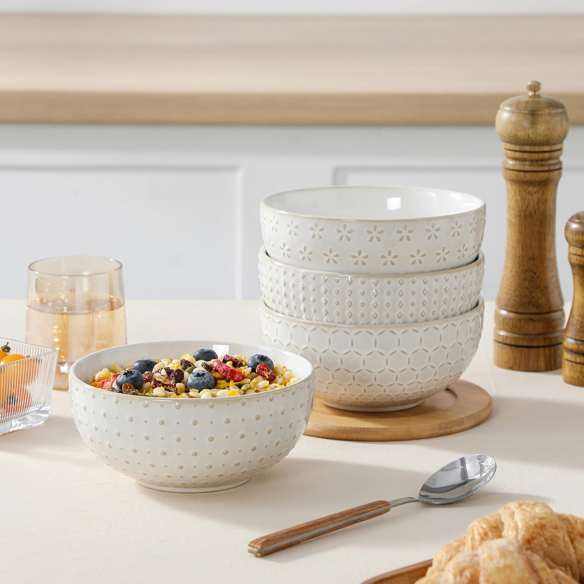 Malacasa Lydia embossed bowls make a thoughtful housewarming gift
