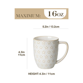 MALACASA Lydia mug suited for coffee, lattes and cappuccinos.