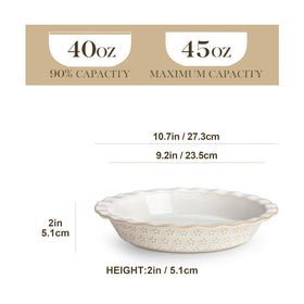 MALACASA LYDIA pie pan features a fluted rim for classic appeal.