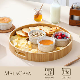 Malacasa Lydia ramekins microwave and dishwasher safe for easy cleanup.