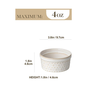 Malacasa Lydia ramekins oven-safe up to 500°F for versatile baking.