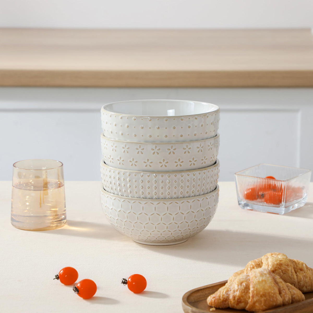 Malacasa Lydia stackable bowls saving cabinet space