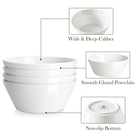 MALACASA bowls are microwave and dishwasher safe for everyday convenience.