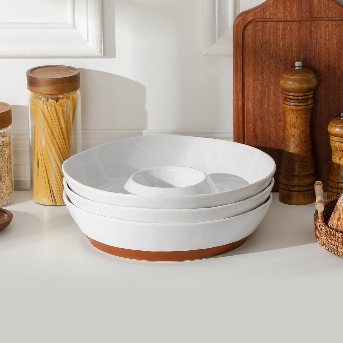 MALACASA party serving dish presents snacks stylishly for gatherings.