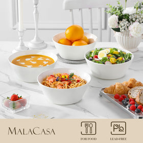 MALACASA pasta bowl with generous capacity for crowd-pleasing meals.