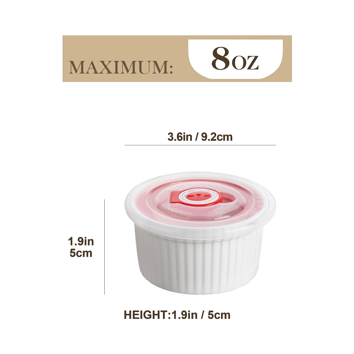 MALACASA porcelain ramekins are dishwasher safe for easy cleanup.