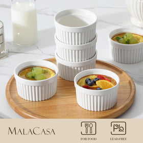 MALACASA pudding custard cups: versatile for desserts, sauces, and dipping servings