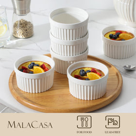 MALACASA porcelain pudding cups perfect for individual desserts